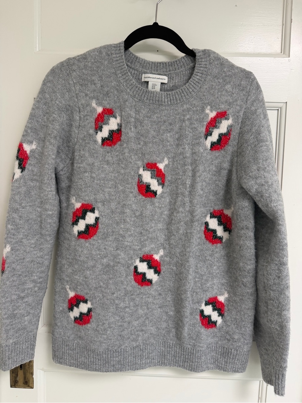 Grey Holiday Ornament Crewneck Sweater - [Brand]